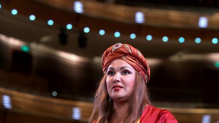 La soprano Anna Netrebko le 18 septembre 2021 au Théâtre Mariinsky à Saint-Pétersbourg (ALEXANDER DEMIANCHUK / TASS / SIPA U / SIPA USA)