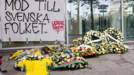 Un mémorial pour les victimes de l'attentat de Bruxelles, place Sainctelette, le 18 octobre 2023. (UNION EUROPEENNE / HANS LUCAS / AFP)