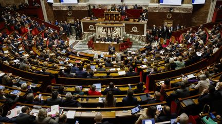 The National Assembly, December 11, 2023. (LUDOVIC MARIN / AFP)