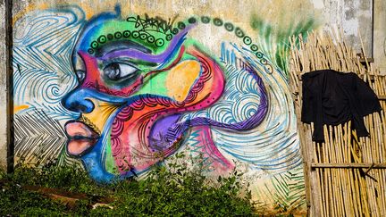 Graffiti de Sparrow (Ouganda) (ROBIN LETELLIER / SIPA)