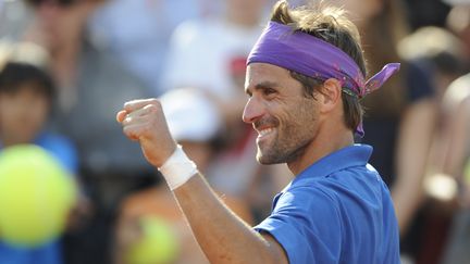 Le tennisman Arnaud Cl&eacute;ment, nouveau capitaine de l'&eacute;quipe de France de tennis, ici le 28 mai dernier &agrave; Roland-Garros. (PASCAL GUYOT / AFP)