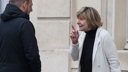 Michèle Marchand, dans la cour de l'Elysée, le 16 novembre 2016.&nbsp; (MAXPPP)