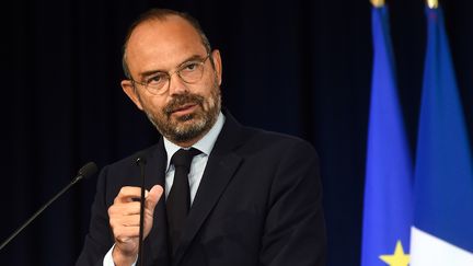 Edouard Philippe s'exprime devant un congrès de maires, le 20 septembre 2019, à Eppe-Sauvage (Nord). (FRANCOIS LO PRESTI / AFP)