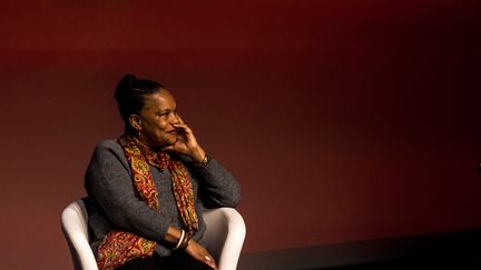 Christiane Taubira participe à un&nbsp;débat à Saint-Malo (Ille-et-Vilaine) le 5 juin 2017. (MARTIN BERTRAND / HANS LUCAS / AFP)