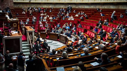 L'Assemblée nationale lors des questions au gouvernement, le 27 juin. Photo d'illustration. (XOSE BOUZAS / HANS LUCAS)