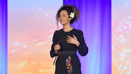 La journaliste Masih Alinejad, le 16 octobre 2018 à New York (Etats-Unis). (LARRY BUSACCA / AFP)