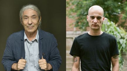 Boualem Sansal ( à gauche) et Alessio Forgione ( à droite), lauréats du prix Méditerranée 2021. (LEEMAGE VIA AFP / EDITION DENOËL)