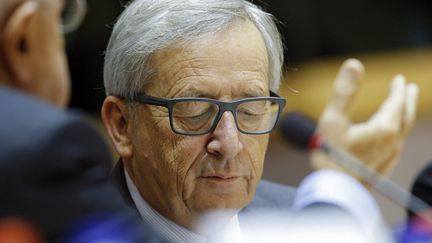  (Jean-Claude Juncker, président de la Commission et ancien premier ministre luxembourgeois lors de son audition par la commission TAXE du Parlement européen © MaxPPP)