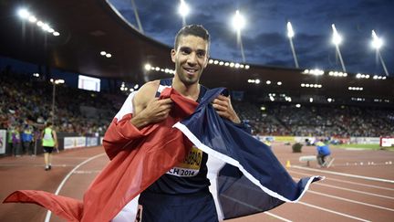 &nbsp; (Mekhissi savoure cette victoire sur 1.500 m après sa disqualification sur 3.000 m steeple jeudi. © Maxppp)