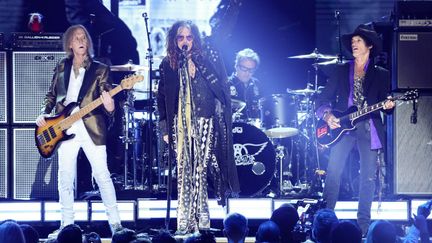 Aerosmith se produit lors de la 62e cérémonie annuelle des Grammy Awards, diffusée en direct du Staples Center à Los Angeles, le dimanche 26 janvier 2020. (CBS PHOTO ARCHIVE / CBS)