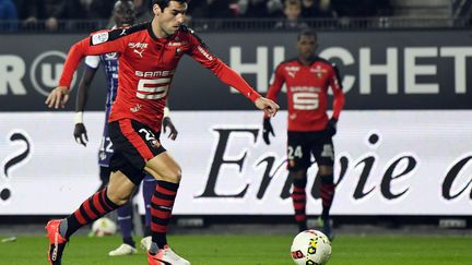 Yoann Gourcuff buteur rennais face à Toulouse (DAMIEN MEYER / AFP)