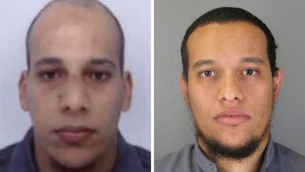 Portraits de Ch&eacute;rif Kouachi (&agrave; gauche) et Said Kouachi, diffus&eacute;s par la pr&eacute;fecture de police de Paris, le 8 janvier 2015. (AFP)