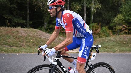 Thibaut Pinot (Groupama-FDJ) en souffrance  (MARCO BERTORELLO / AFP)