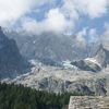 Le glacier de Planpincieux&nbsp;dans la vallée d'Aoste (Italie), le 18 août 2021.&nbsp; (SOLENE LEROUX / FRANCEINFO)