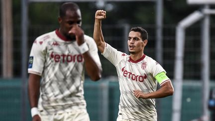 Wissam Ben Yedder a donné l'avantage à Monaco face à Clermont dimanche 26 septembre.&nbsp; (JEFF PACHOUD / AFP)