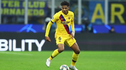 Jean-Clair Todibo (Barcelone) durant un match de phase de groupe de la Ligue des champions face à l'Inter Milan en décembre 2019. (MATTEO CIAMBELLI / NURPHOTO)