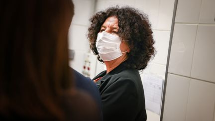 La ministre de l'Education supérieure Frédérique Vidal à Nice, le 5 mars 2021. (ARIE BOTBOL / AFP)