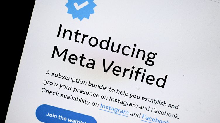 The new section "Verified" Facebook captured in Melbourne (Australia), February 24, 2023 (William West/AFP)