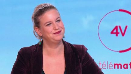 Mercredi 19 octobre, Mathilde&nbsp;Panot, présidente du groupe&nbsp;LFI&nbsp;à l'Assemblée nationale, est l'invitée des "4 Vérités" sur France 2. (FRANCE 2)