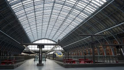 A la gare de St Pancras de Londres, où part l'Eurostar. De nombreux pays ont restreint les voyages en provenence du Royaume-Uni. (NIKLAS HALLE'N / AFP)