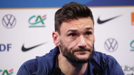 Le capitaine de l'équipe de France de football Hugo Lloris à Clairefontaine (Yvelines) le 14 novembre 2022 (LP/OLIVIER ARANDEL / MAXPPP)