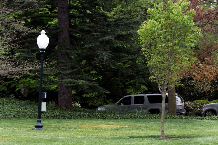 Les jardins de la Maison Blanche, photographiés le 28 avril 2018 à Washington (Etats-Unis). (YURI GRIPAS / REUTERS)