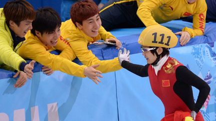 Li Jianrou championne olympique sur 500 m (ANDREJ ISAKOVIC / AFP)