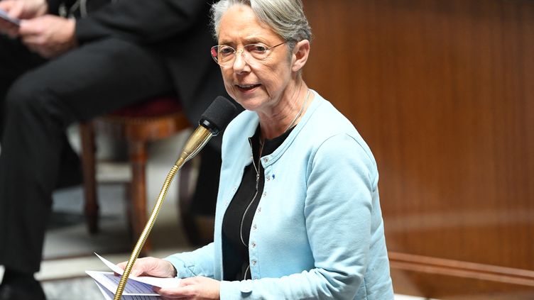 Prime Minister Elisabeth Borne at the National Assembly, in Paris, May 2, 2023. (BERTRAND GUAY / AFP)