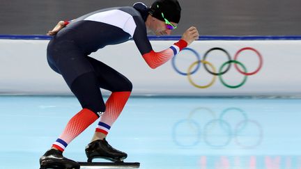 Le patineur fran&ccedil;ais Alexis Contin &agrave; Sotchi (Russie), le 14 f&eacute;vrier 2014. (KMSP / AFP)