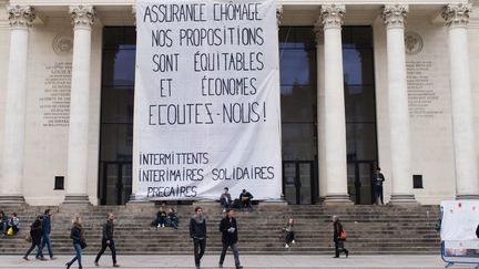 Les intermittents du spectacle ont déployé une banderole à Nantes en avil 2016
 (SEBASTIEN SALOM-GOMIS/SIPA)