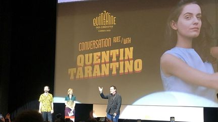 Le réalisateur Quentin Tarantino vient présenter un film surprise à la Quinzaine des cinéastes de Cannes (O. Morain)