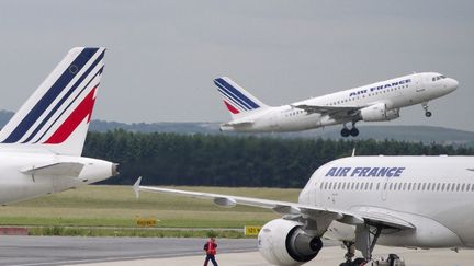 Avions de la compagnie Air France à Roissy (JOEL SAGET / AFP)