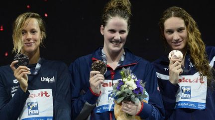 L'Américaine Missy Franklin en or, l'Italienne Federica Pelligrini en argent et Camille Muffat en bronze sur le 200m nage libre