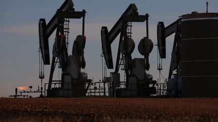 Des puits de pétrole dans le Dakota (USA). (MAXPPP)