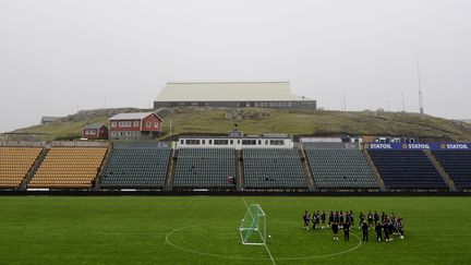 Les Bleus &agrave; l'entra&icirc;nement avant un match amical contre les &icirc;les F&eacute;ro&eacute;, le 11 ao&ucirc;t 2008. (FRANCK FIFE / AFP)