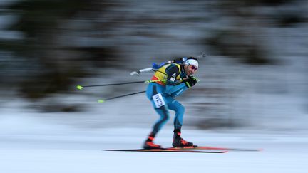 Martin Fourcade à pleine vitesse (CHRISTOF STACHE / AFP)