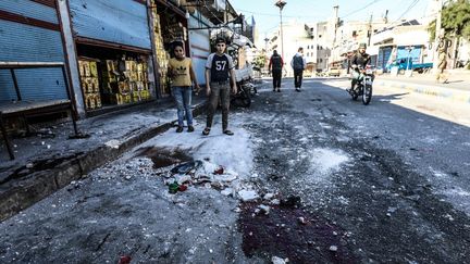 La ville rurale d'Ariha à Idlib où a eu lieu le bombardement, dans le nord-ouest de la Syrie, le 20 octobre 2021. (IZZETTIN KASIM / ANADOLU AGENCY / AFP)