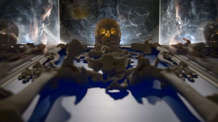 La réplique du squelette du roi Richard III a été réalisée grâce à une imprimante 3D.
 (LEON NEAL / AFP)