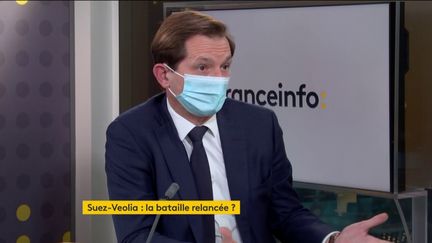 Bertrand Camus, directeur général de Suez, invité de franceinfo mardi 24 novembre 2020. (FRANCEINFO / RADIO FRANCE)