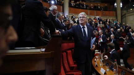 Le Haut-commissaire aux retraites Jean-Paul Delevoye dans l'hémicycle de l'Assemblée nationale, le 11 décembre 2019 à Paris. (THOMAS SAMSON / AFP)