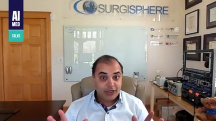 Capture d'écran d'une vidéo de la chaîne YouTube AI Med Events, dans laquelle Sepan Desai, fondateur de Surgisphere, s'exprime. (YOUTUBE / AI MED EVENTS)