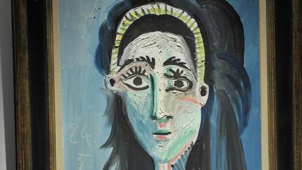 Une des versions du tableau "Tête de femme" de Pablo Picasso lors d'une vente aux enchères Christie's, en 2010. 
 (PHOTOSHOT/MAXPPP)