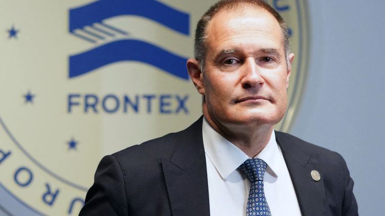 Fabrice Leggeri, patron démissionnaire&nbsp;de l'agence Frontex, le 29 avril 2022, à Varsovie (Pologne). (JANEK SKARZYNSKI / AFP)