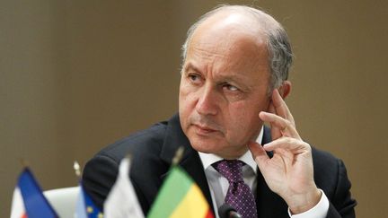 Le ministre des Affaires &eacute;trang&egrave;res, Laurent Fabius, participe &agrave; une conf&eacute;rence sur le Mali, le 19 mars 2013 &agrave; Lyon.&nbsp; (ROBERT PRATTA / REUTERS)