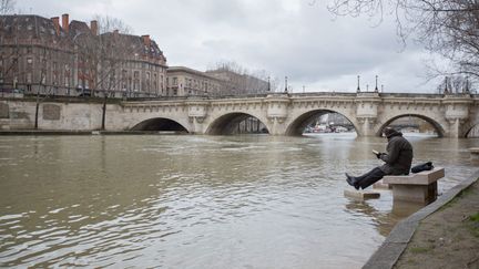 La Seine en crue à Paris, le 25 janvier 2018. (MAXPPP)