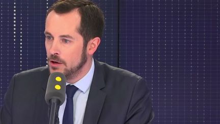 Nicolas Bay, député européen&nbsp;du Rassemblement national sur franceinfo le 29 novembre 2018. (RADIO FRANCE / FRANCEINFO)