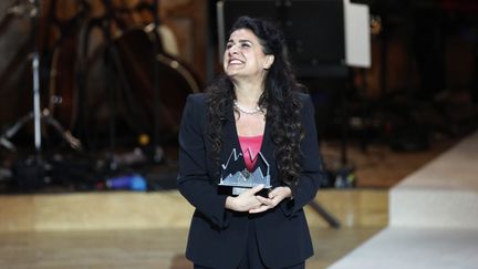 Cecilia Bartoli reçoit le prix Polar Music, le 16 juin 2016 à Stockholm (Suède) (CHRISTINE OLSSON / TT / TT NEWS AGENCY)