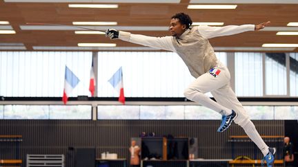 Enzo Lefort à l'entraînement à l'Insep avant les Jeux de Tokyo, le 14 janvier 2021. (PHILIPPE MILLEREAU / KMSP)