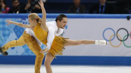 Tatiana Volosozhar et Maxim Trankov ont surclassé tout le monde. (ADRIAN DENNIS / AFP)