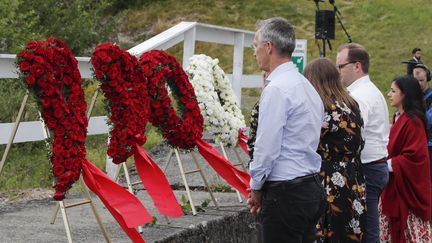 Jens Stoltenberg, le secrétaire général de l'OTAN et ancien Premier ministre norvégien, lors d'une cérémonie d'hommage aux victimes d'Utoya, le 22 juillet 2019.&nbsp; (TERJE BENDIKSBY / NTB SCANPIX)